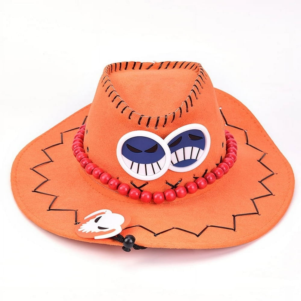 AMERTEER 1PC Anime Portgas·D· Ace Cowboy Hat Cosplay Hats Pirates