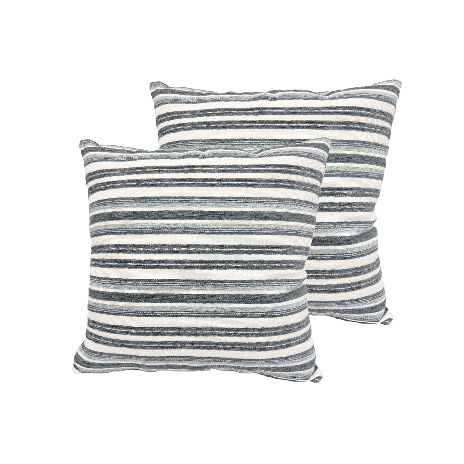 Mainstays 18" x 18" Woven Stripe Decorative Throw Pillow, Grey