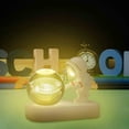 thumbnail image 3 of Ranliy Astronauts Night Light 3D Laser Engraved Quartz Glass Ball Home Decor Crafts, Planets Glass Ball Lamps with Led for Birthday, Astronomy Space Universe Gifts for Boys Girls, White, 3 of 5