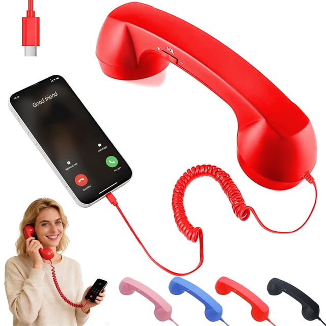 Auricular retro GIFTMISSU con cable y conector Type-C