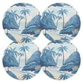 thumbnail image 2 of Trees Mountain Ocean Sea Black Round Placemats Plate Mats 15 Inch Non-Slip Heat Resistant Washable PVC Set Indoor for Kitchen Dining Table 4PCs, 2 of 6