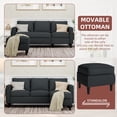thumbnail image 5 of Walsunny 73.6" Convertible Sectional Sofa Couch L Shaped Couch Reversible Chaise for Small Living Room Apartment,Dark Gray, 5 of 10