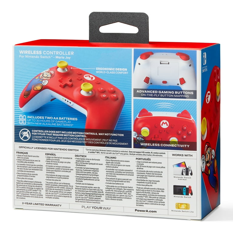 Manette Bluetooth sans fil Super Mario Bros pour Nintendo Switch, manette  de contrôle de console OLED