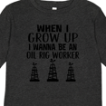 thumbnail image 4 of Inktastic Future Oil Rig Worker Boys or Girls Long Sleeve Toddler T-Shirt, 4 of 5