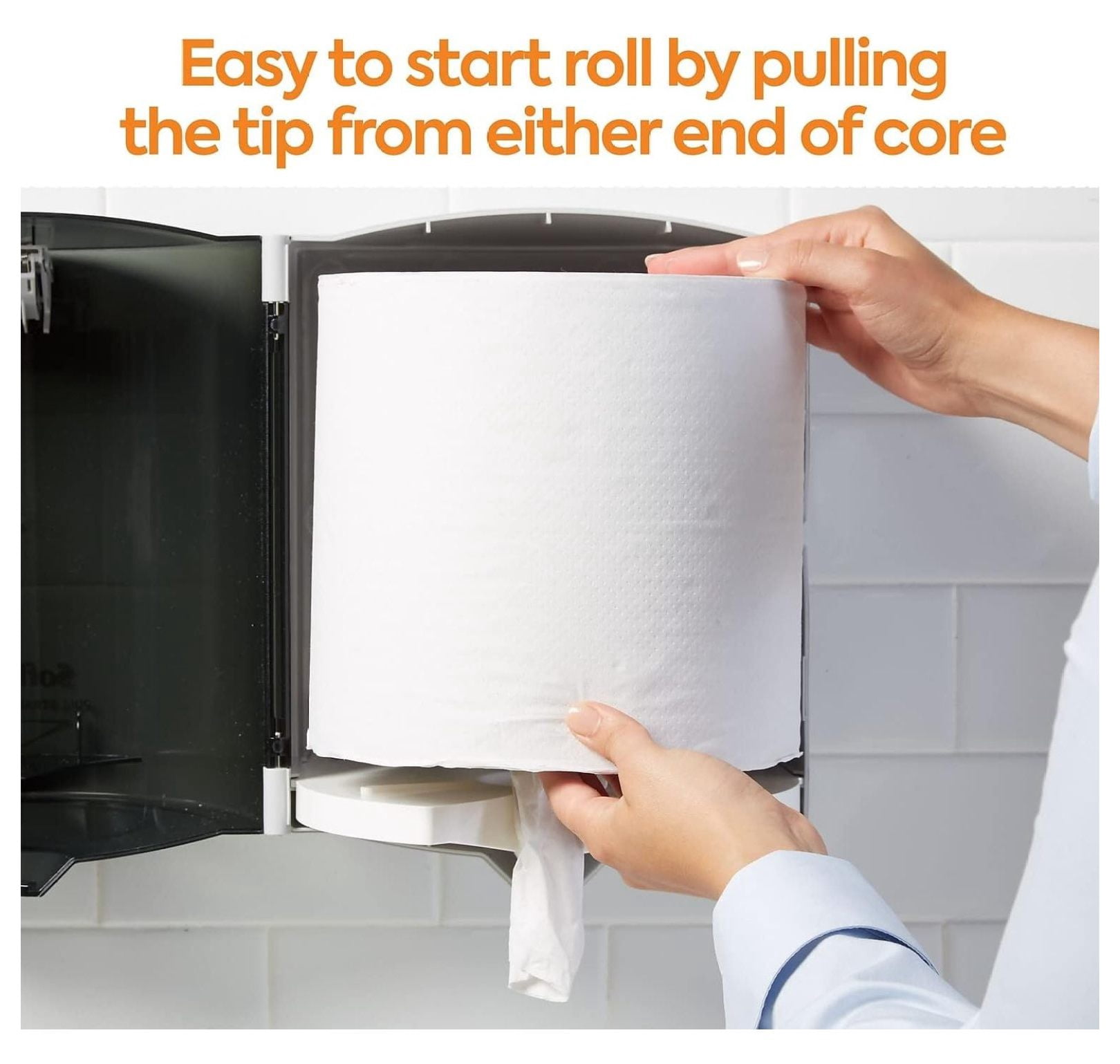 COASTWIDE 2-Ply Paper Towels, Center-Pull, 1-Sheet Dispensing, Recycled, 660-Sheets Per Roll, 6-Pack, White