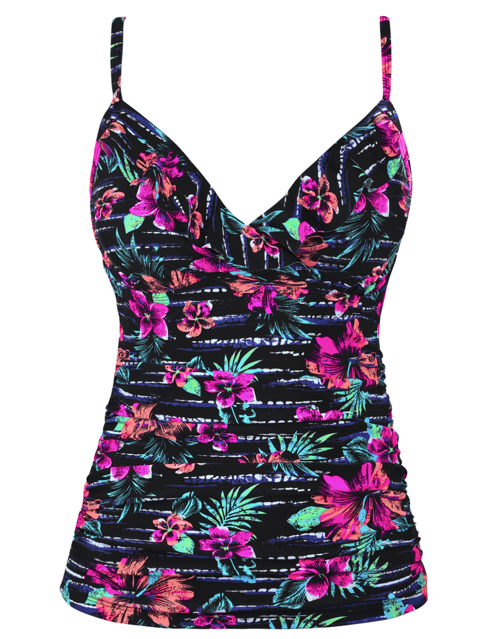 Discount Supplements Hilor Womens Tankini Tops Shirred Ruffled