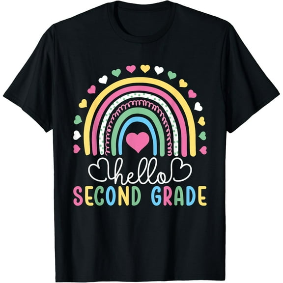 Hello 2nd Second Grade Teacher Women Girl Kids T-Shirt