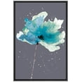 thumbnail image 3 of PixonSign Framed Canvas Print Wall Art Blue and White Poppy Botanical Flower Digital Art Modern Art Glam Closeup Colorful Multicolor Ultra for Living Room, Bedroom, Office - 24"x36" Black, 3 of 5