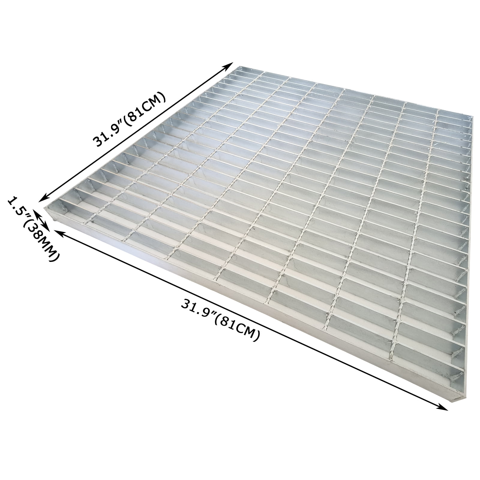 2.6ft*2.6ft Silver Gray Carbon Steel Grille Plate (Each Case Contains Only One Piece)