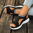 thumbnail image 5 of HomeDM Womens Walking Sandals Open Toe Ankle Strap Casual Sport Sandals for Summer Beach, Black Size 7.5, 5 of 9