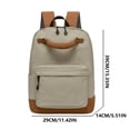 thumbnail image 3 of ZZkhGO Fashion Trendy Backpack, Stylish Large Capacity Daypack Casual Versatile Texture Shoulder Bag, Lightweight Travel Backpack for Students Class Daily Commute, Khaki, 3 of 7