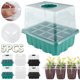 thumbnail image 4 of Muyoka 5 uds bandejas de inicio de plántulas bandeja de propagador de semillas reutilizable con tapa de humedad ajustable caja de germinación de plántulas de plantas transparentes Muyoka Hogar, 4 of 7