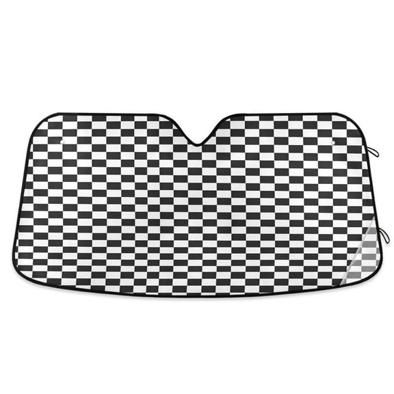 ALAZA Buffalo Checkered Windshield Sun Shade Car Foldable Sun Visor Block UV Rays Protector 55"x27.6"