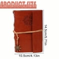 thumbnail image 3 of Refillable Leather Journal Notebook, Embossed Daily Planner with Blank Pages and Retro Pendants, Travel Diary for Writing and Gift, 3 of 9