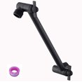 thumbnail image 1 of Brazo de ducha Burginwin de 20 cm, negro mate, ajustable, 1 of 5