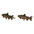 thumbnail image 6 of Set Of 2 Western Nautical Marine Trout Fish Faux Wooden Cabinet Bar Pull Knobs, 6 of 9