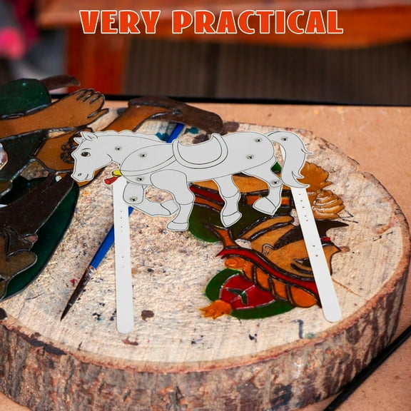 MLINS  4 Pcs Horse Shadow Puppet Show Traditional Puppetry Art Child