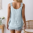 thumbnail image 4 of DHFJKG Summer Camisole Tops For Women Solid Color Lace Trim Sleeveless Tank Clothes Casual Everyday Wear Solid Color Stylish Tops, 4 of 6