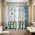 thumbnail image 4 of Mason Jar Daisy Butterfly God Quote Kitchen Curtain,Short Panel Window Valance for Sink,Breakfast Nook,Home Decor, 4 of 5