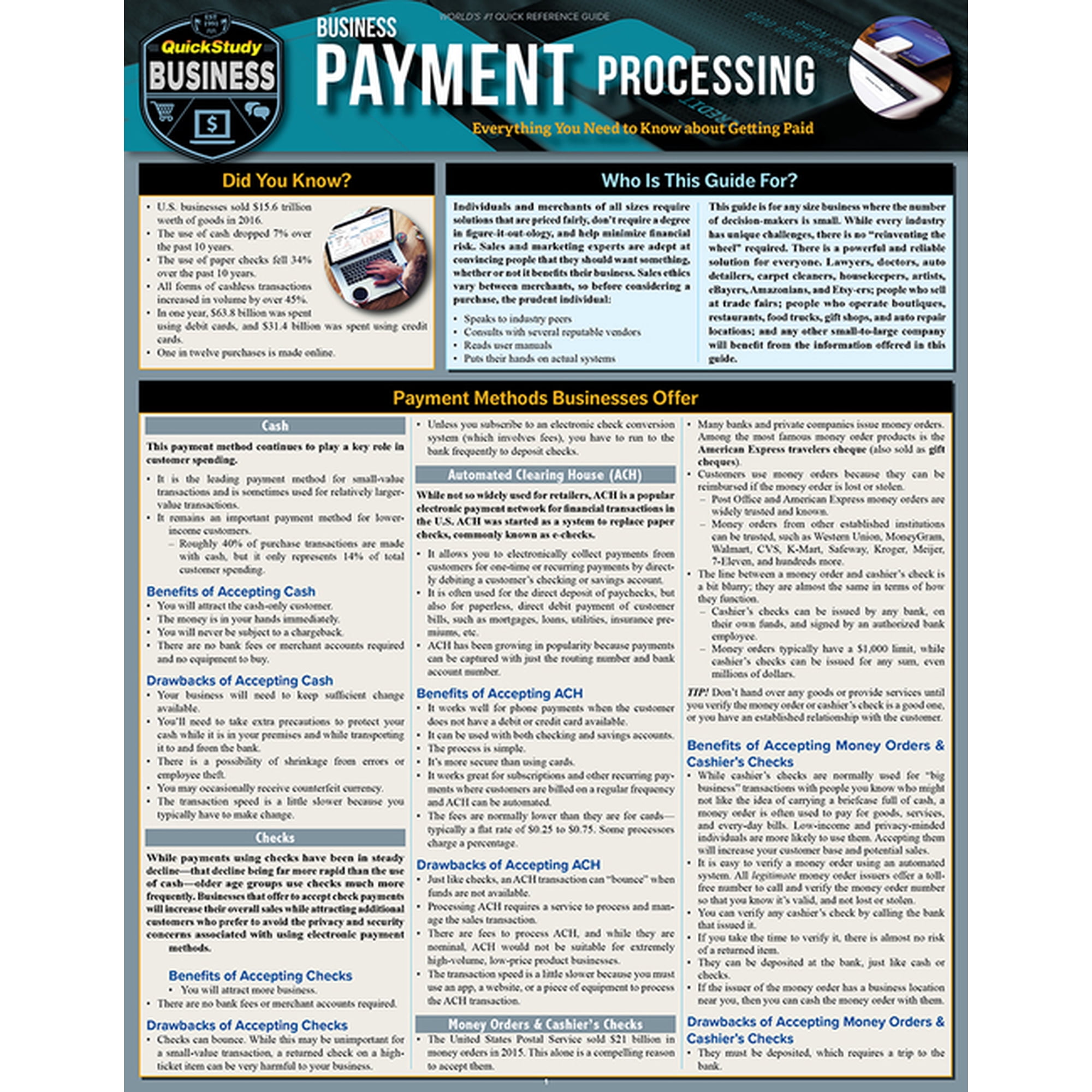 Payment Collection for Small Business : QuickStudy Laminated Reference Guide to Customer Payment Options (Other)