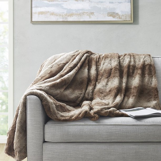 Beautyrest Zuri Weighted Faux Fur Blanket 60x70"12lbs