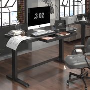FLEXISPOT 48 Electric Standing Desk with Drawer Desktop & Adjustable Frame Quick Install w/USB Charge 3 Ports Child lock, Black