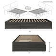 thumbnail image 4 of Nexera Pocono Twin Size Storage Platform Bed, 3-Drawer, Bark Grey, 4 of 8