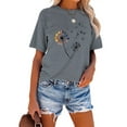 thumbnail image 2 of Anbech Women Dandelion Graphic Tshirt Short Sleeve Print Vintage Cute Top, 2 of 8