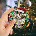 thumbnail image 2 of Norwegian Forest Cat Ornaments Ceramic For Christmas, Stained Glass Ornaments Ceramic Christmas 2025, 2 of 7