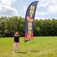 thumbnail image 2 of Vispronet Hot Dog Feather Flag, 2.6ft x 11.2ft Restaurant Flag, Flag Only, 2 of 5