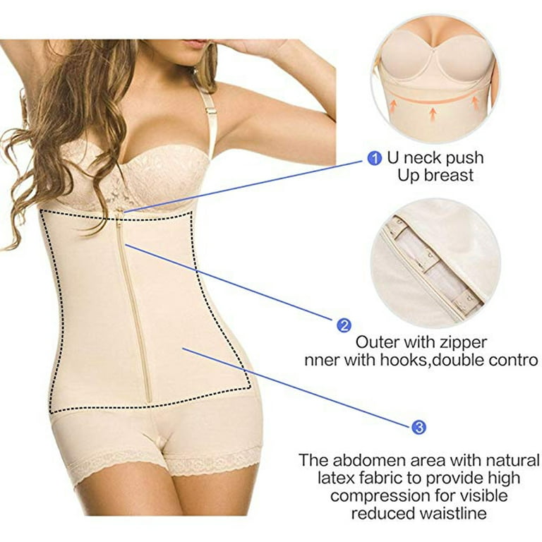 Women Shapewear Tummy Control Fajas Colombianas Open Bust Bodysuit Slimmer Body  Shaper Abdomen Slim Butt Lifter Corset 