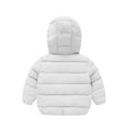 thumbnail image 4 of FRSASU Clearance Baby Infant Girls Winter Warm Hooded Coat Jacket Thick Warm Clothes Zipper Coat White 4-5 Years, 4 of 5