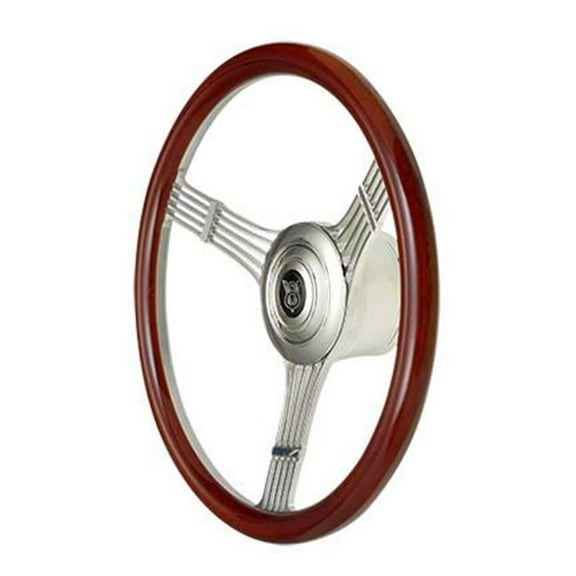 21-4247 Steering Wheel Retro Banjo Wood Polished Spokes