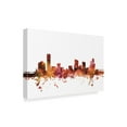 thumbnail image 2 of Trademark Fine Art 'Grand Rapids Michigan Skyline Red' Canvas Art by Michael Tompsett, 2 of 4