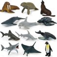 thumbnail image 2 of 12pcs/set Animals Toys For Kids Solid Marine Life Animal Plastic Marine Bath Model Animal Model, 2 of 3