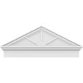 thumbnail image 3 of Ekena Millwork 40"W x 16-7/8"H x 2-3/4"P (Pitch 6/12) Peaked Cap 3 Spoke Architectural Grade PVC Combination Pediment, 3 of 8