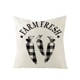 thumbnail image 4 of Volkmi 1 Piece Linen Easter Black and White Pattern Pillowcase 45*45cm 3, 4 of 6