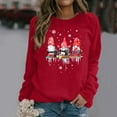 thumbnail image 2 of Noël Women Pull Mi Longueur Veste Hoodie Soft Outwear Manches Longues Fermeture Blouse Col Rond Hiver Cardigan Graphique Imprimé Mode Sweatshirt, 2 of 6