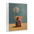 thumbnail image 4 of Tiny Wishes Mouse & Dandelion White Framed Giclee Art, design by Lucia Heffernan, 4 of 9