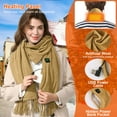 thumbnail image 4 of Heated Scarf for Men Women, Electric USB Heated Neck Wrap with 3 Heating Modes 104°F/122°F/140°F, Grey, 4 of 12