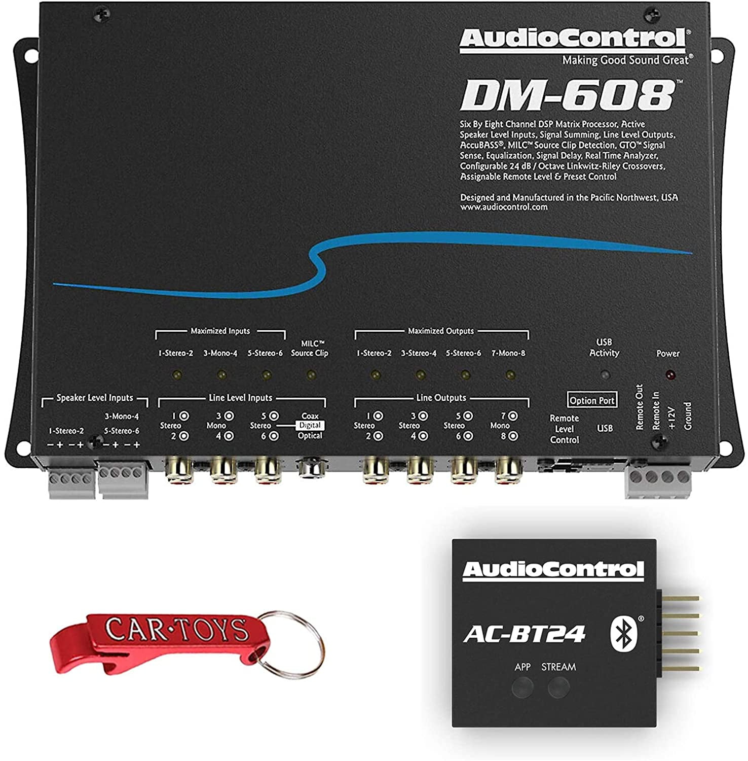 AudioControl DM608 DSP WirelessReady Bundle w/ACBT24 Bluetooth