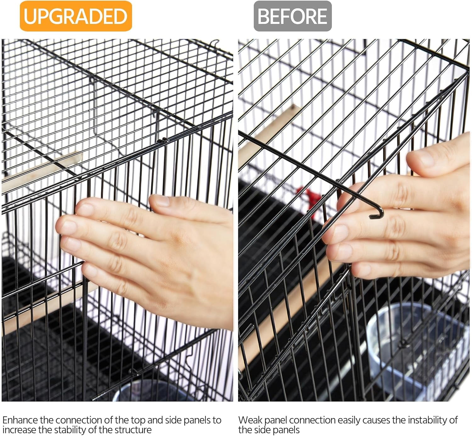Favory 30'' Length Flight Bird Cage Iron Flight Parrot Cage for Small Parrots Parakeets Cockatiels Budgies Conures Quaker Parrot