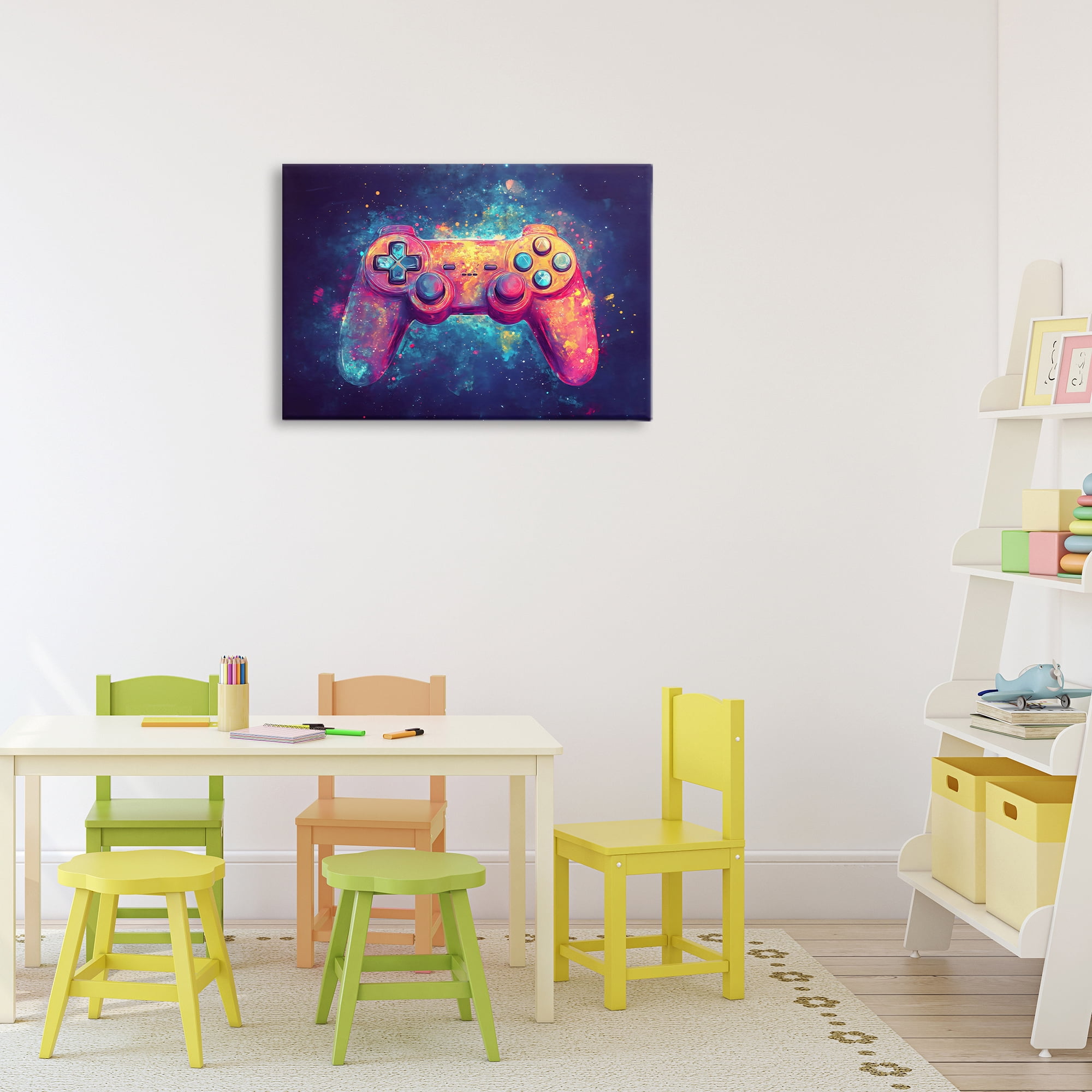 Stupell Industries Futuristic Cosmic Game Controller Canvas Wall Art, design by Creative Studio