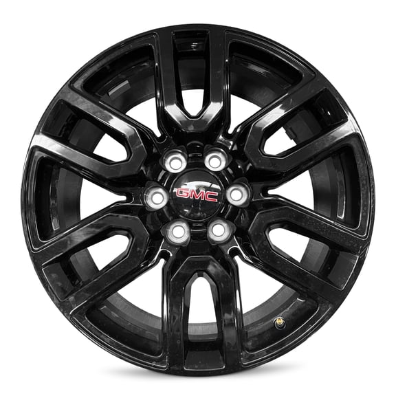 For 2019-2026 GMC Sierra 1500 20 Inch Painted Black Alloy - Genuine OEM Take-Off Rim - Road Ready Truck Wheel