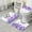 White Purple Butterfly-1, variant on White Purple Butterfly Plant Pattern Bathroom Rugs Sets 3 Piece,Toilet Cover Set,Absorbent Non Slip Bathroom Mats Sets with U-Shaped Contour Rug Toilet Rug Set
