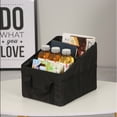 thumbnail image 2 of Car Seat Organizer, Collapsible Passenger Seat Organizer with Detachable Divider & Handle, Multiple-Pocket Car Storage Organization for Console Floor Front or Back Seats, 2 of 4