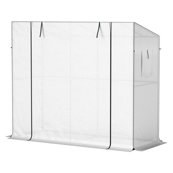 YYDSBNHH 6' x 2' x 5' Walk-in Greenhouse Small Greenhouse for Outdoors with UV-resistant PE Cover, Portable, White