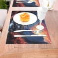 Abstract mountain art mat, heatresistant dining table mat, washable