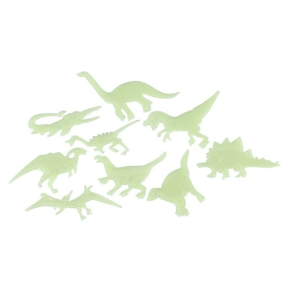 HONITANO Kids Bedroom Decor 18Pcs Luminous Plastic Dinosaur Wall Decal Glow in the Dark