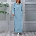 thumbnail image 5 of Karight Women's Casual Long Sleeve Side Slit Pullover Maxi Hoodie Dress Slim Sweatshirt Long Dresses with Pockets, 5 of 8